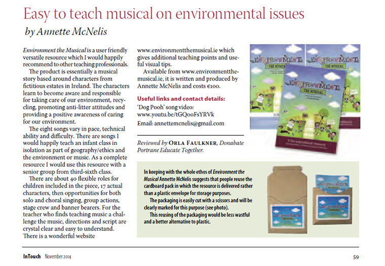 Review of Environment the Musical in InTouch