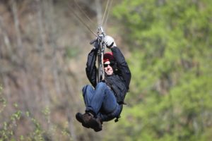 Zip lining