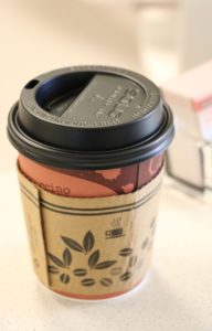 Takeaway coffee cup