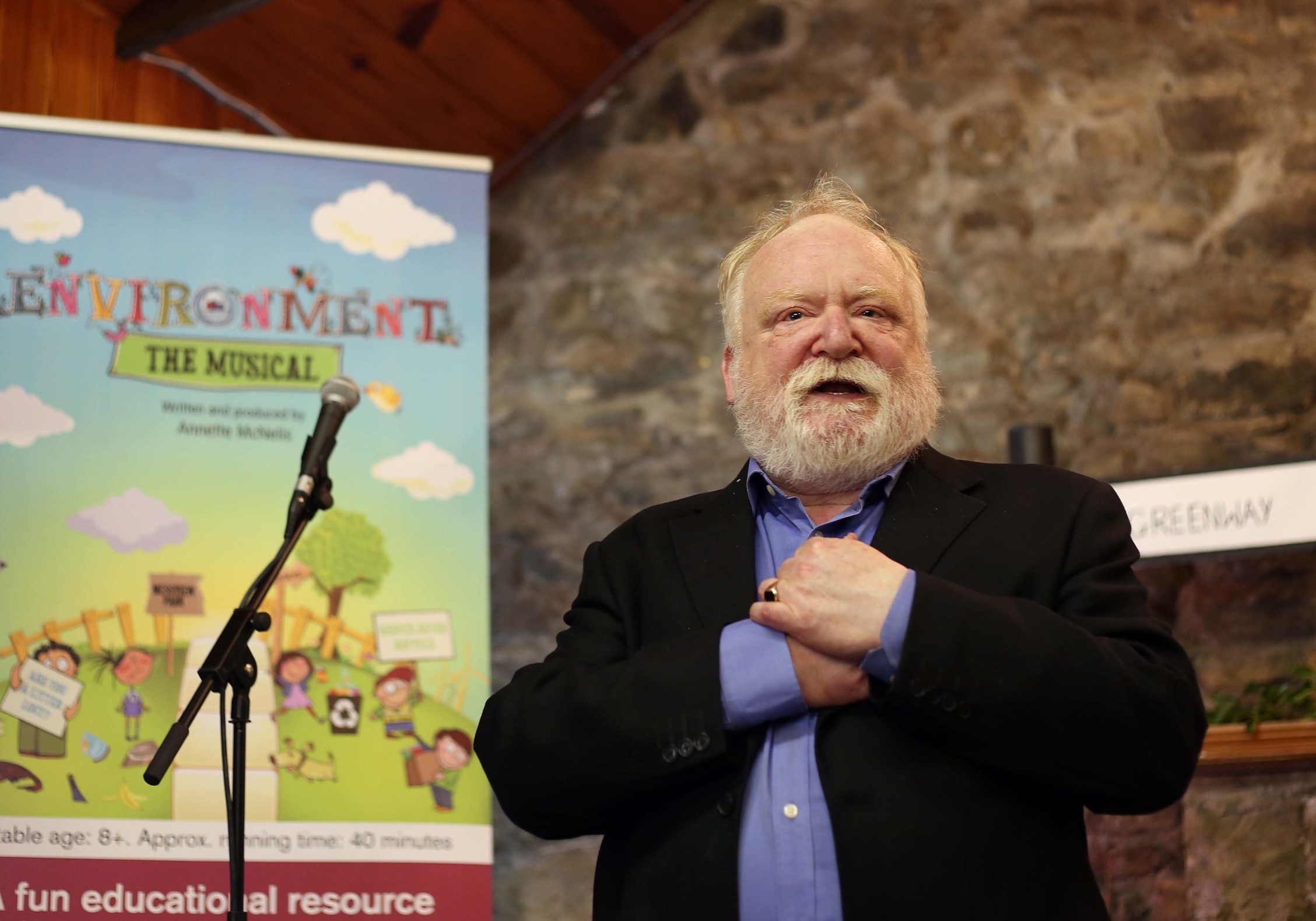 Playwright and poet, Frank McGuinness launches "Environment the Musical"