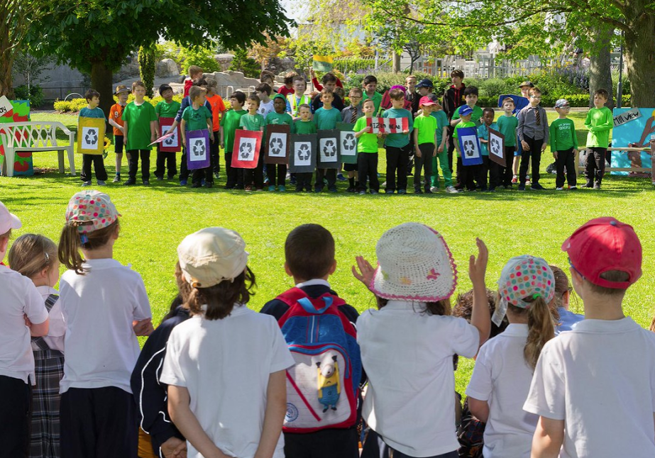 Children performing a scenes from Environment the Musical during Dun Laoghaire-Rathdown Co. Co.'s 2017 Picnic in the Park.